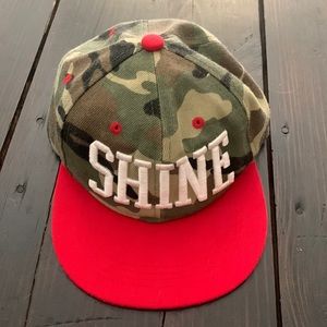 Youth size Shine camouflage hat.